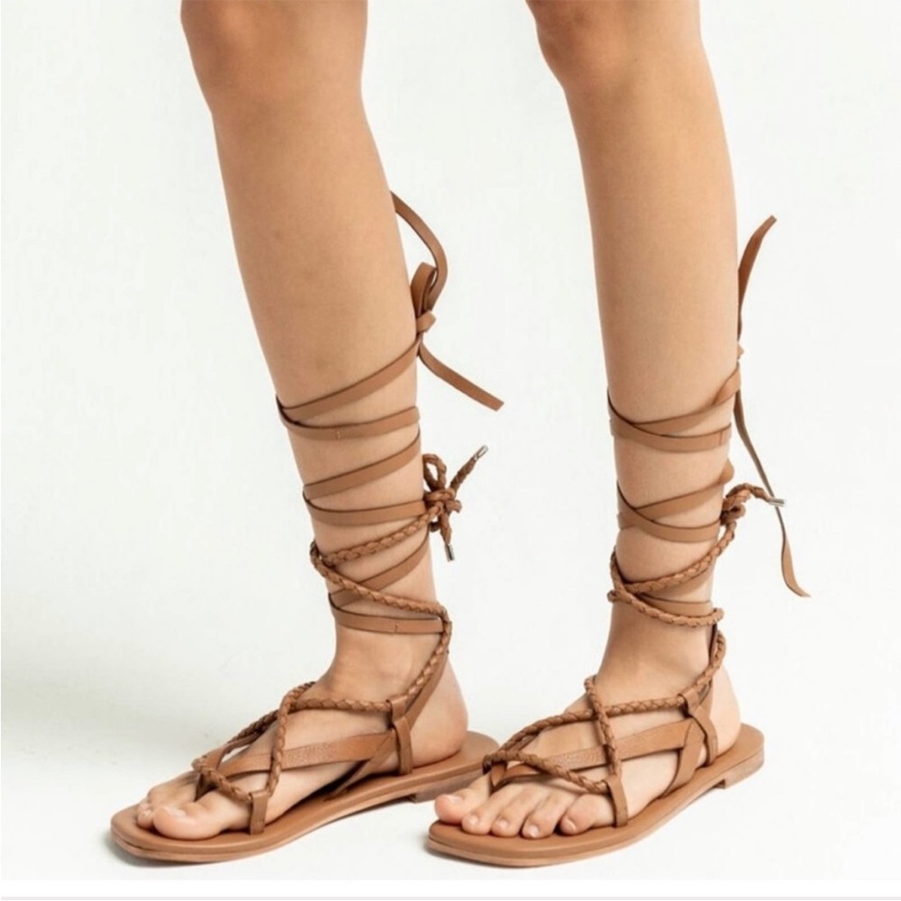 Free People positano wrap sandals, size 37. Great pre-owned condition